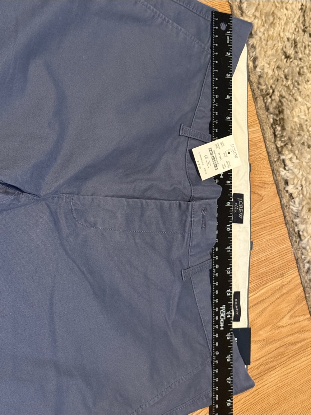 J. Crew Men’s Slate Blue Flat-Front Chino Pants